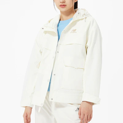 (W) New Balance FW22 Jaket Hoodie Tenun Off-White AWJ23315-CIC Sizing (W) New Balance FW22 Jaket Hoodie Tenun Off-White AWJ23315-CIC