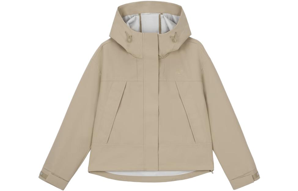 (Women) New Balance Khaki Retro American Style Full-Zip Hoodie Jacket 5AD37252-LBE