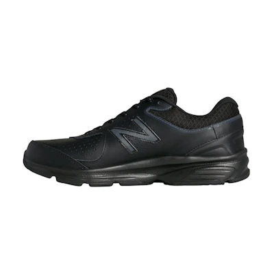 (W) NB Leather 411 v2 'Black'