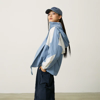 (W) New Balance 轻便户外连帽夹克 湖水蓝 休闲时尚款 NAE34062-DBL 1