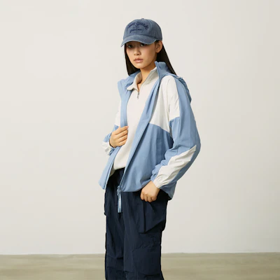 (W) New Balance 轻便户外连帽夹克 湖水蓝 休闲时尚款 NAE34062-DBL 2