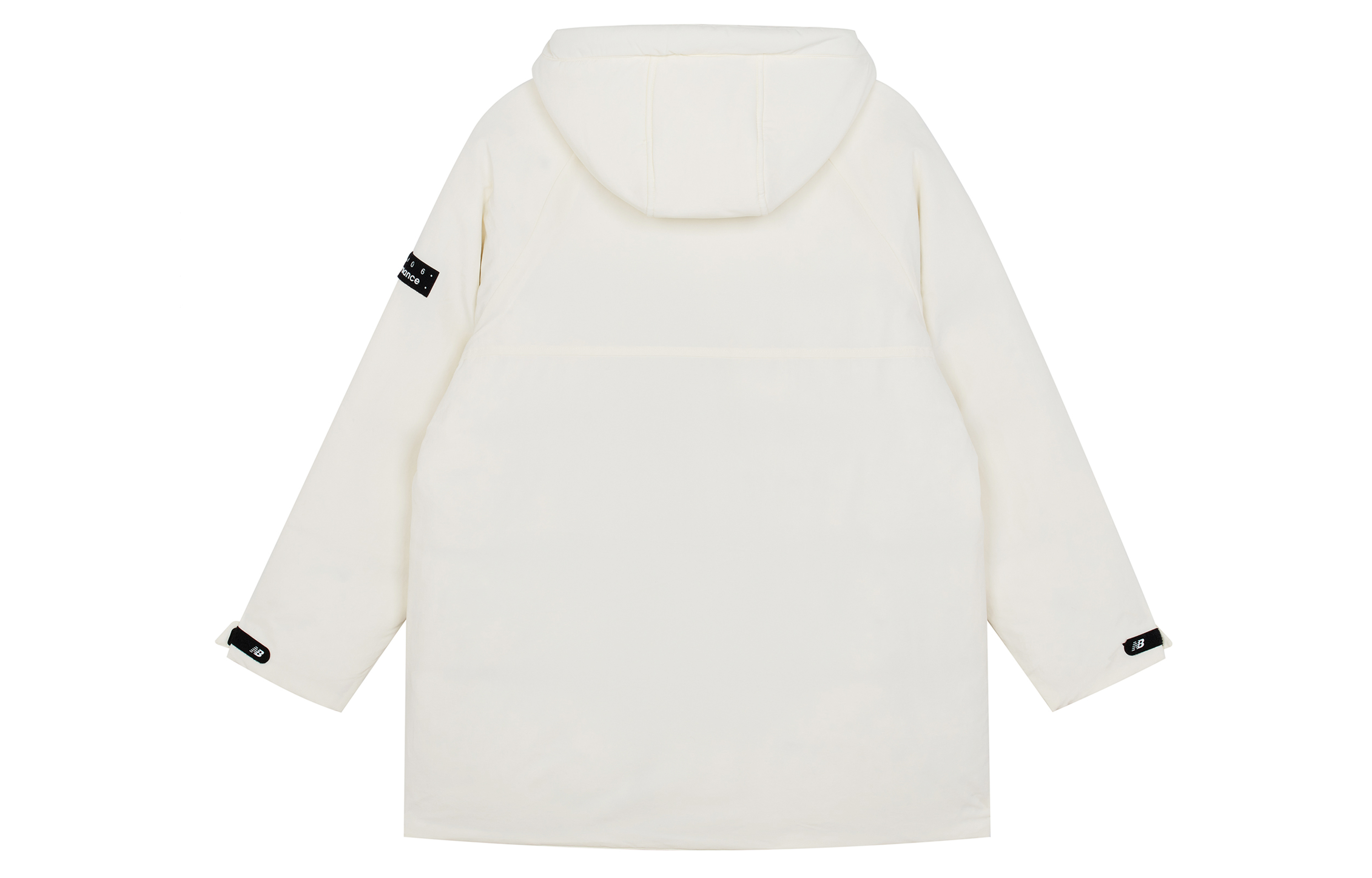 Lookbook (Women) New Balance Logo Embroidered Long Down Jacket Winter White Coat. AWJ14350-NMC
