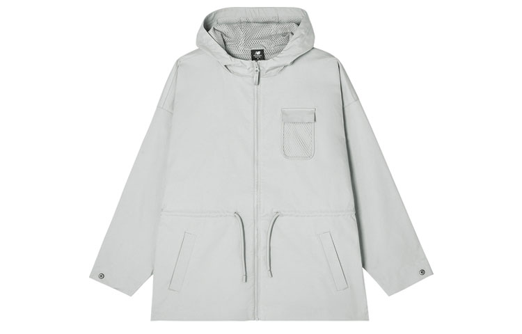 Order (W) New Balance標誌織布連帽外套 淺灰色 AWJ11383-OGR