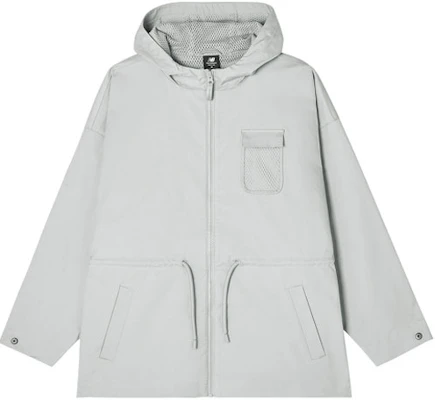 (W) New Balance標誌織布連帽外套 淺灰色 AWJ11383-OGR Order (W) New Balance標誌織布連帽外套 淺灰色 AWJ11383-OGR