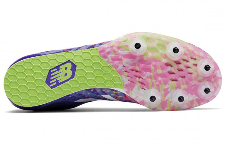 Shop (W) ニューバランス MD500v5 パープル蛍光グリーン白 WMD500P5