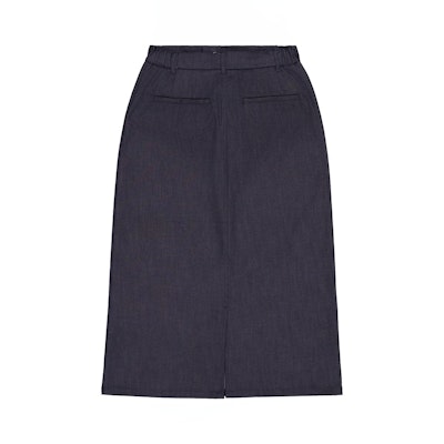 (Women) New Balance MET 24 Indigo Denim Skirt with Logo and Mid-Waist Design. AWK45023-IN Lookbook (Women) New Balance MET 24 Indigo Denim Skirt with Logo and Mid-Waist Design. AWK45023-IN