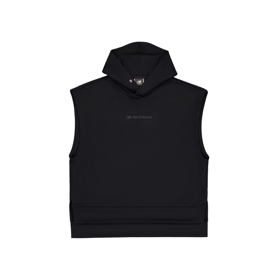 (Women) New Balance MET 24 Black Sleeveless Knit Hoodie Vest Casual AWV45023-BK