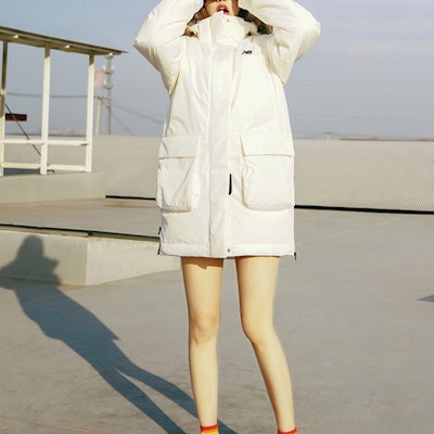 (Women) New Balance Mid-Length Utility Down Jacket in Ivory White NP943022-IV Purchase (Women) New Balance Mid-Length Utility Down Jacket in Ivory White NP943022-IV