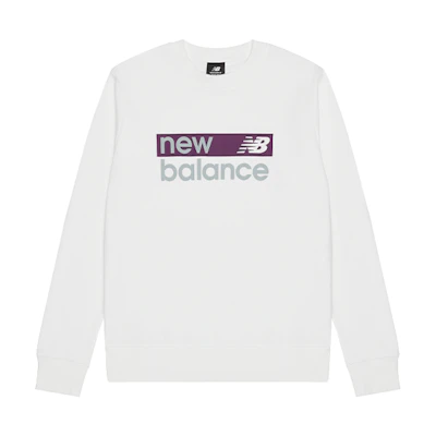 (Women) New Balance Minimalist Crewneck Sweatshirt White (Womens) WT03804-WT