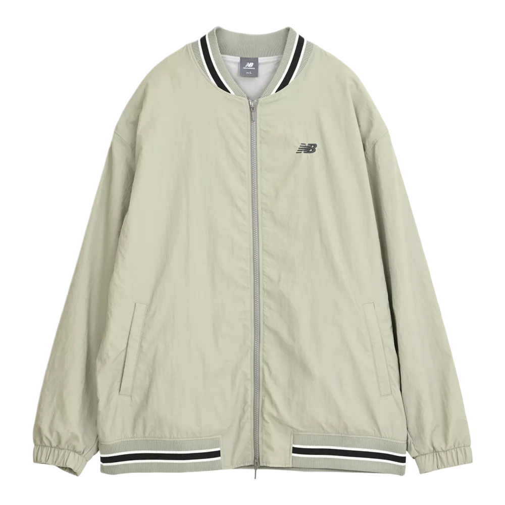 (Women) New Balance NB DRY Windproof Moisture-Wicking Loose Baseball Jacket. AMJ55632-GAS