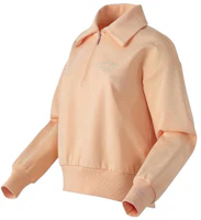 (Women) New Balance Orange Long-Sleeve Quarter-Zip Pullover NBNCC1W202-81 (Women) New Balance Orange Long-Sleeve Quarter-Zip Pullover NBNCC1W202-81