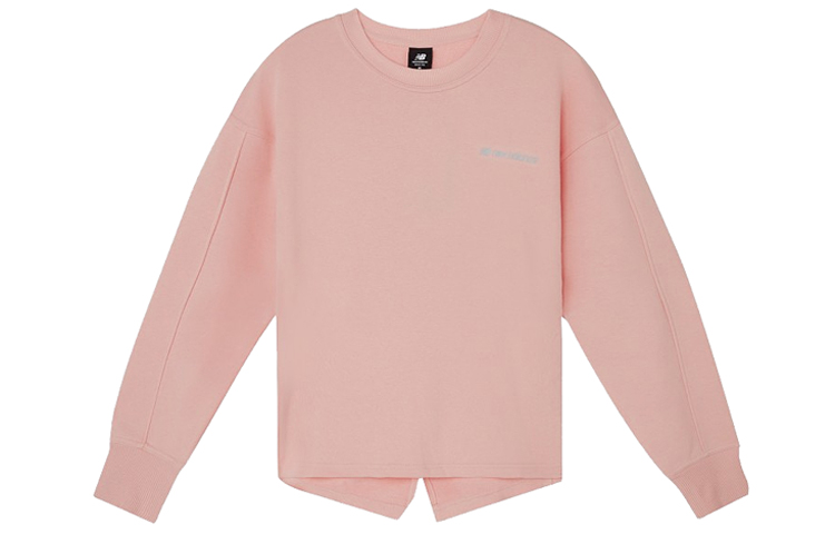 (Women) New Balance Pink Layered Back Split Pullover Sweatshirt AWT03327-BMP