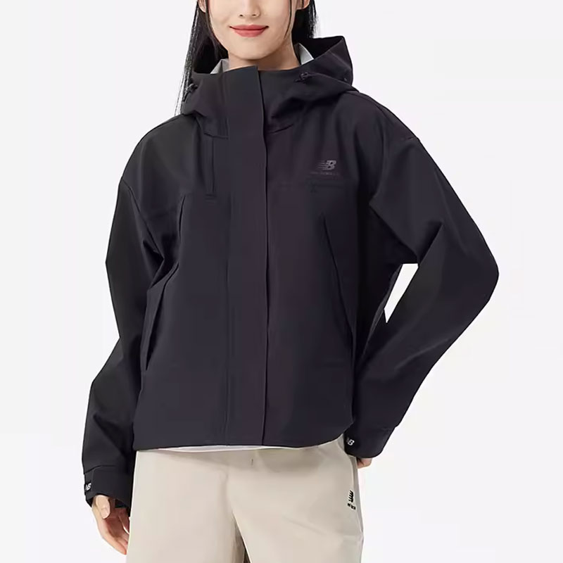 Shop (W) 新百伦复古连帽拉链夹克 - 黑色 5AD37252-BK