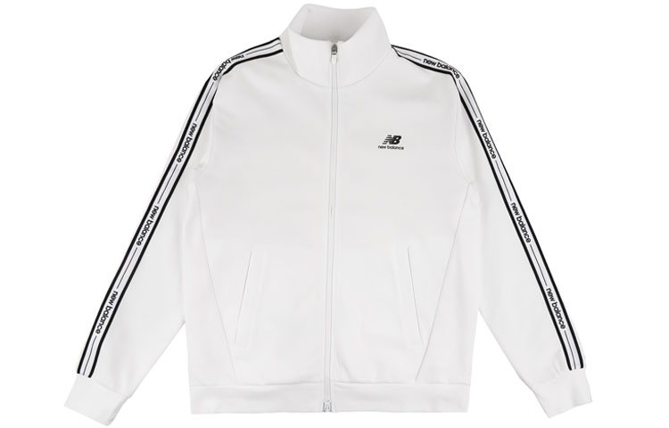 (Women) New Balance Retro Sports Zip Jacket with Tape Detailing - White MDA3E023-WT