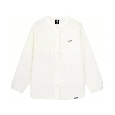 (Women) New Balance Solid Button Casual Woven Jacket White AWJ32316-CIC