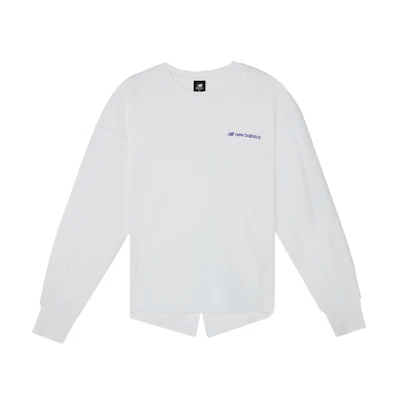 (Women) New Balance Solid Color Minimalistic Hoodie White AWT03327-MUN