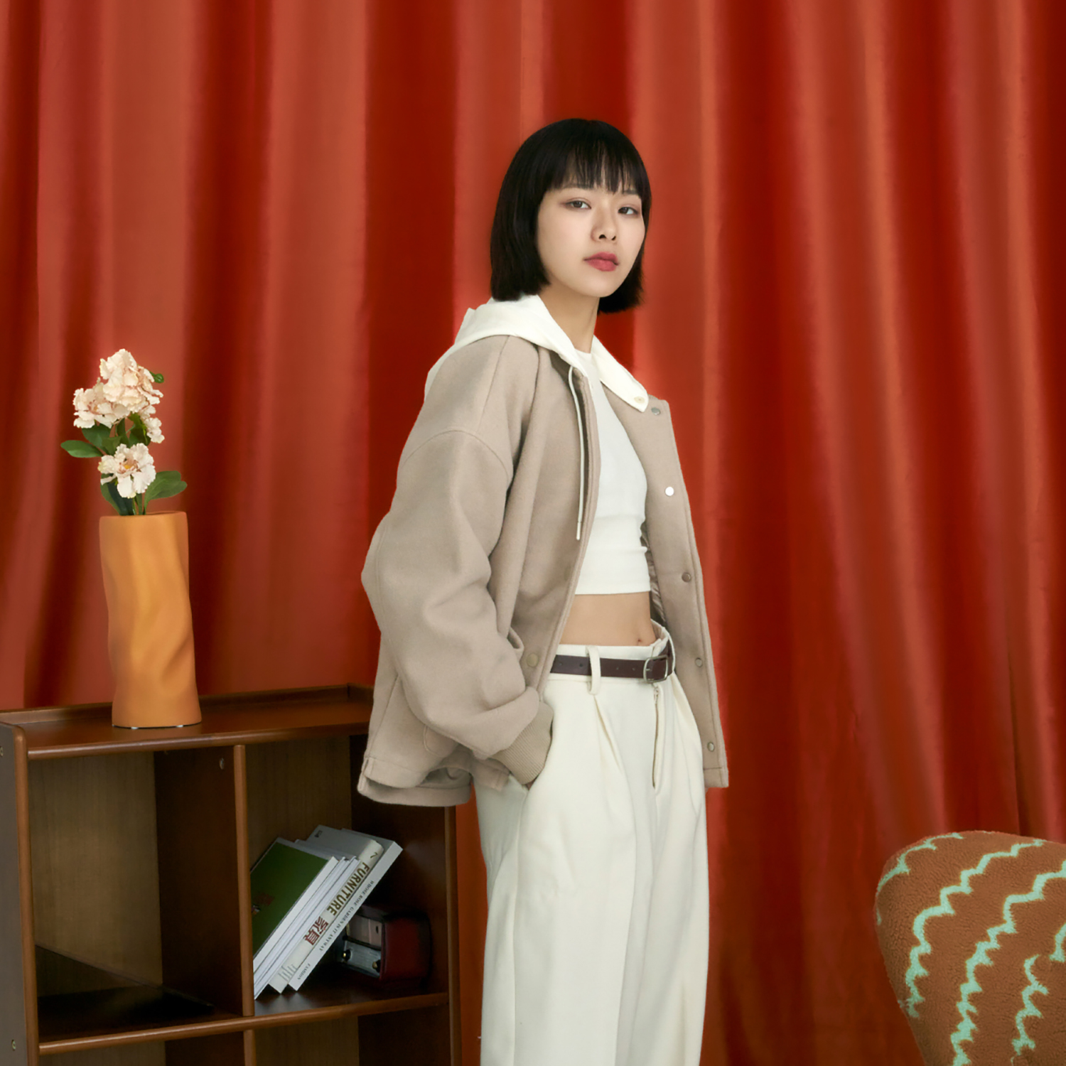 Cheap (W) 新百伦纯卡其色夹克春秋款 AWJ31353-BNN