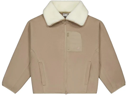 (W) 新百伦纯色针织领夹克 卡其色 MDD43232-LBE Buy (W) 新百伦纯色针织领夹克 卡其色 MDD43232-LBE