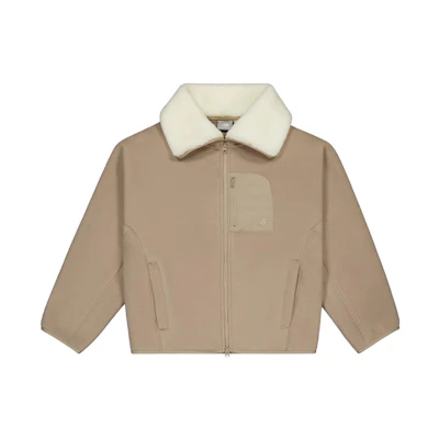 (Women) New Balance Solid Knit Collar Jacket Khaki MDD43232-LBE