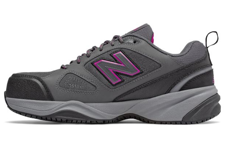 (Women) New Balance Steel Toe 627 v2 Leather 'Black Gray Pink' WID627P2