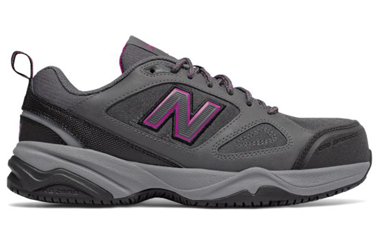 Order (W) New Balance Punta de Acero 627 v2 Cuero 'Negro Gris Rosa' WID627P2