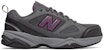 (W) New Balance Steel Toe 627 v2 Kulit 'Hitam Kelabu Merah Jambu' WID627P2