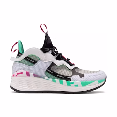 (W) NB Test Run Project 2 White Black Neon Emerald