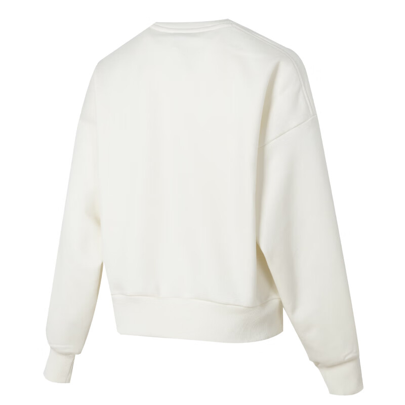 Lookbook (W) 新百伦白色刺绣卫衣 - 透气宽松版型 NCD4E212-IV