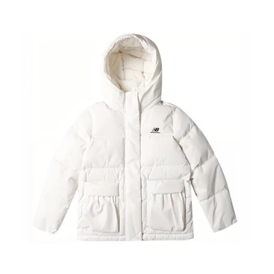 (Women) New Balance White Winter Down Jacket Casual Sports Hoodie NPA4E012-IV