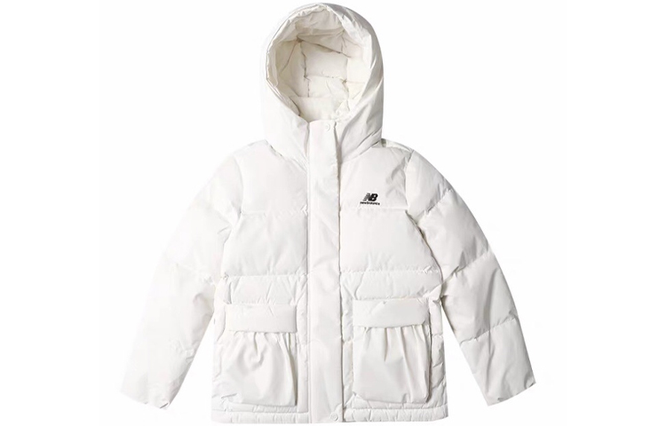 (Women) New Balance White Winter Down Jacket Casual Sports Hoodie NPA4E012-IV 圖 2