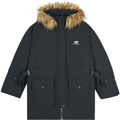 (W) New Balance Jaket Musim Sejuk Hitam dengan Hood Bulu Hangat. AWJ14352-BK Order (W) New Balance Jaket Musim Sejuk Hitam dengan Hood Bulu Hangat. AWJ14352-BK