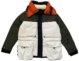 (Women) New Balance Winter Short Down Jacket Colorblock Logo White. NP94N012-WT (Women) New Balance Winter Short Down Jacket Colorblock Logo White. NP94N012-WT