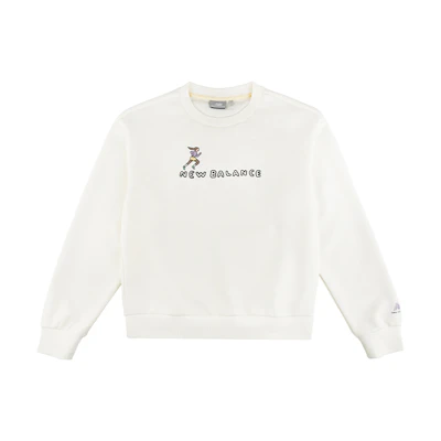 (Women) New Balance Zero Per Zero White Knit Pullover Sweatshirt NCA47012-IV