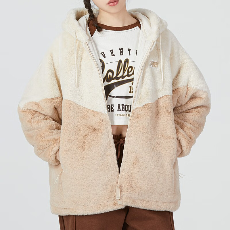 Details for (W) New Balance Jaket Rajut Ringan Warna Kuning Colorblock Logo 6DC43142-LBE