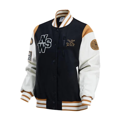 (Women) Nike Black Casual Colorblock Long-Sleeve Baseball Jacket HQ4748-010