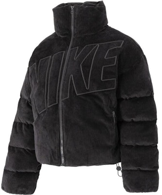 (W) Nike 黑色燈芯絨短款羽絨外套休閒簡約款式 FD8214-010 Order (W) Nike 黑色燈芯絨短款羽絨外套休閒簡約款式 FD8214-010