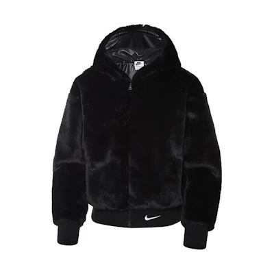 (Women) Nike Black Full-Zip Solid Hoodie Jacket DD5116-010