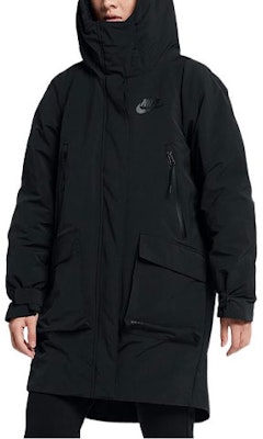 (Women) Nike Black Logo Print Long Sleeve Puffer Hoodie Jacket 939494-010 Order (Women) Nike Black Logo Print Long Sleeve Puffer Hoodie Jacket 939494-010