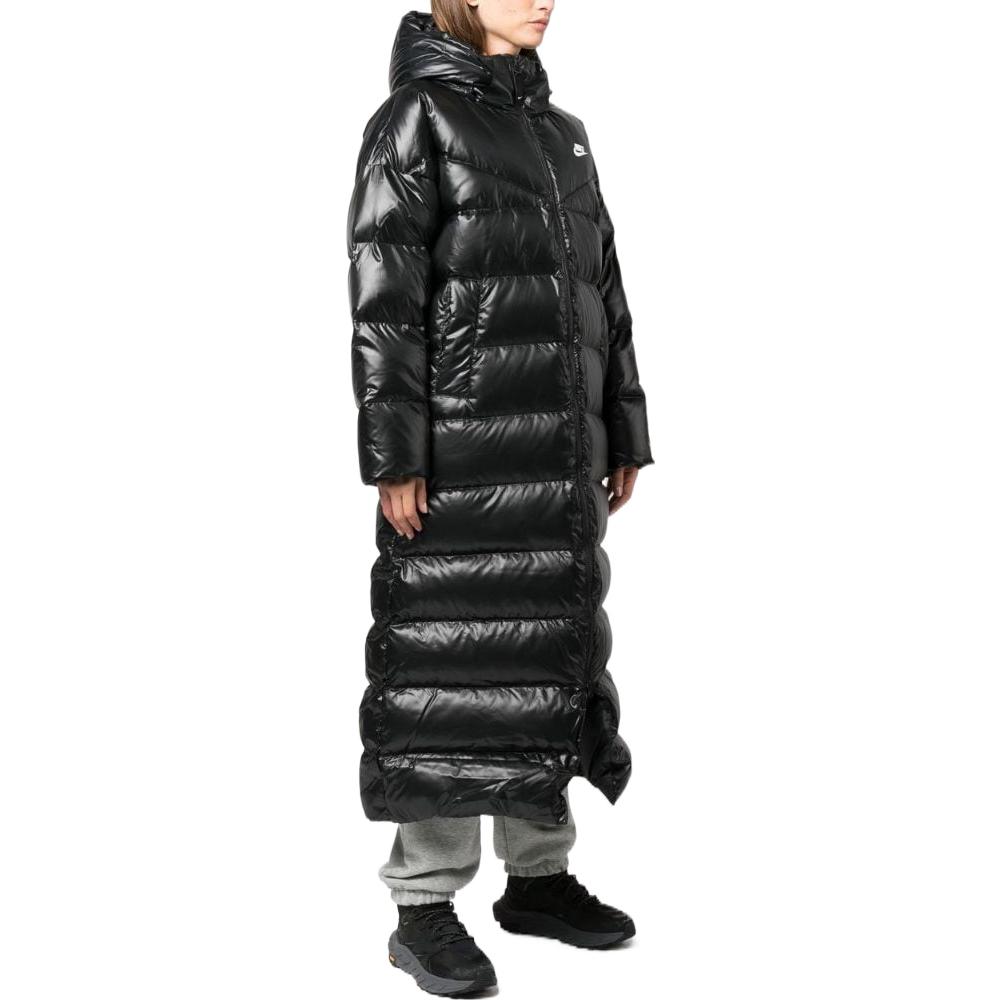 Purchase (Women) Nike  Black Puffer Parka with Solid Logo Print. DH4081-010