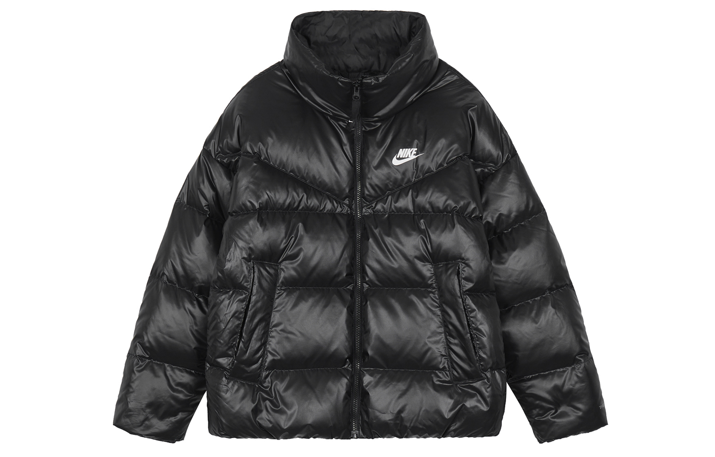 (Women) Nike  Black Solid Color Casual Stand Collar Jacket DV0555-010