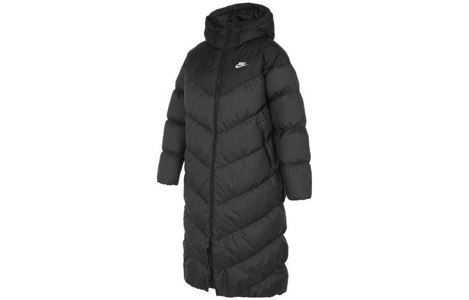 (Women) Nike  Black Windproof Hooded Down Jacket FD8213-010