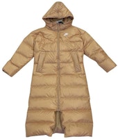 (Women) Nike Casual Long-Sleeve Hooded Down Jacket Khaki Color DV0571-200 (Women) Nike Casual Long-Sleeve Hooded Down Jacket Khaki Color DV0571-200