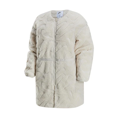 (Women) Nike Casual Loose Fleece Jacket Light Redwood Brown FV8026-104