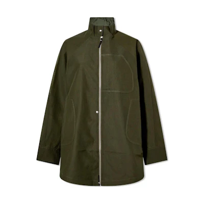 (Women) Nike Green Asymmetric Zip-Up Jacket with Exposed Stitching. DR5399-325