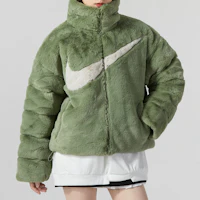 Purchase (W) Nike 綠色毛絨Logo印花休閒立領外套 FN0461-386