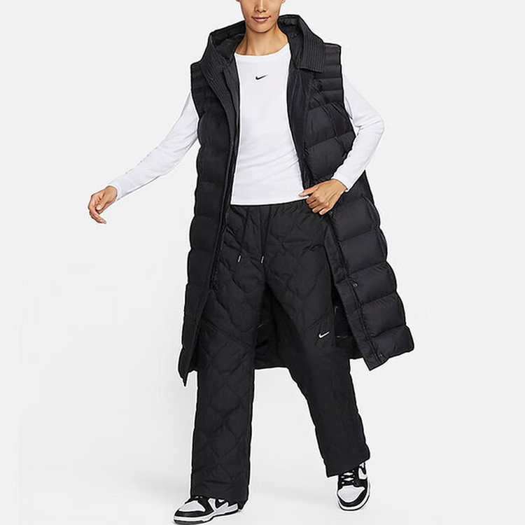 Lookbook (W) Nike Jaket Rompi Labuh Berhud Hitam FB8775-010