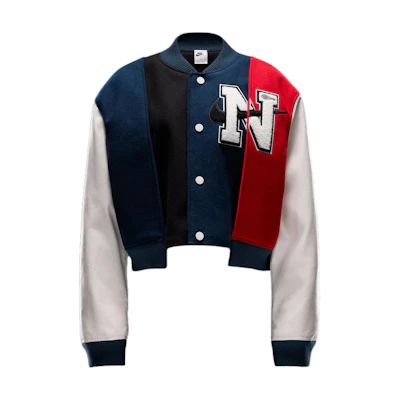 (Women) Nike Multicolor Varsity Baseball Long Sleeve Jacket FZ0280-010