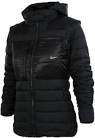 (Women) Nike Slim Fit Puffer Jacket Black with Logo Print. 547828-010 (Women) Nike Slim Fit Puffer Jacket Black with Logo Print. 547828-010