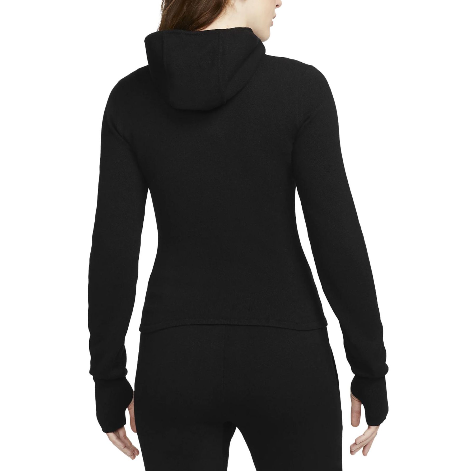 (Women) Nike  Solid Color Full-Zip Knit Hoodie Black DV7443-010 圖 4