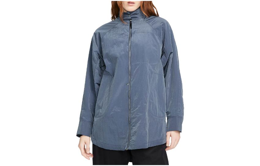 (Women) Nike  Solid Woven Shirt Jacket Stone Slate Color DR5399-491 圖 2